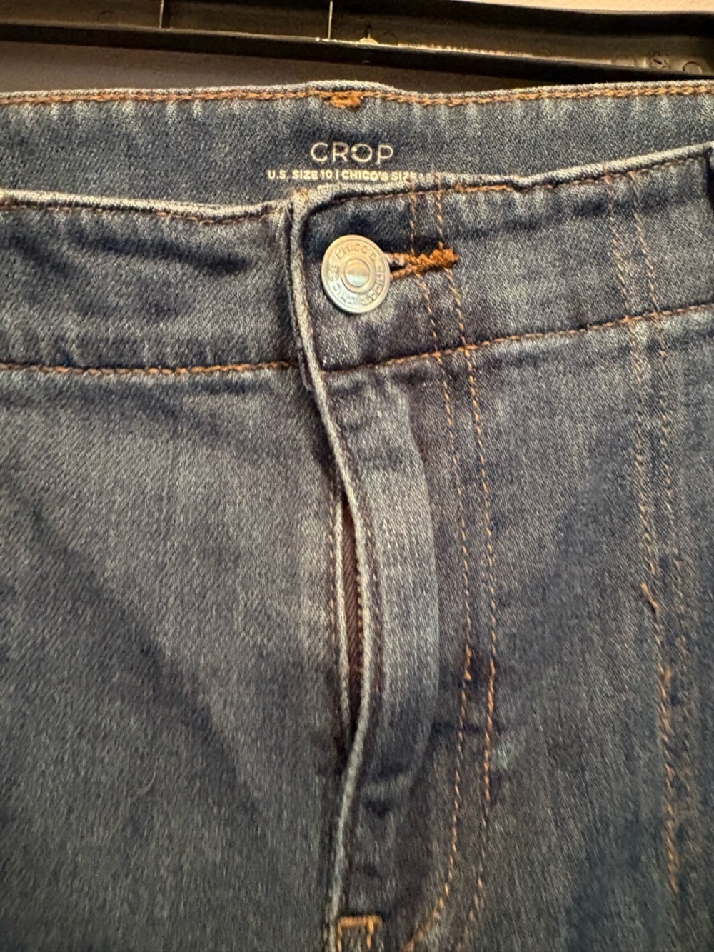 Chico's Mid-Blue Cropped Straight-Leg Jeans - Picture 7 of 14